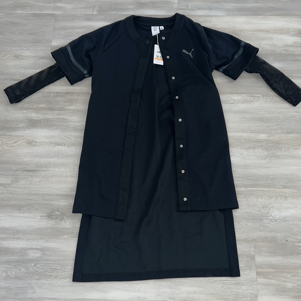 unique black puma long jacket